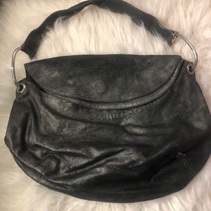 Juicy couture metallic gun metal bag